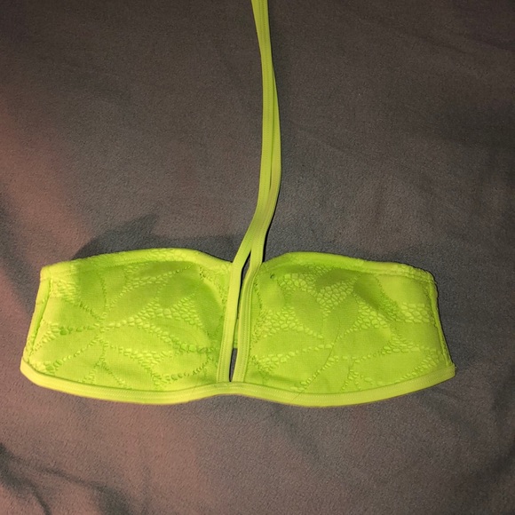 Neon green strapless bikini - Picture 1 of 2